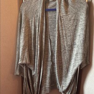 Olivia Blu Heathered Gray open front Cardigan 2x
